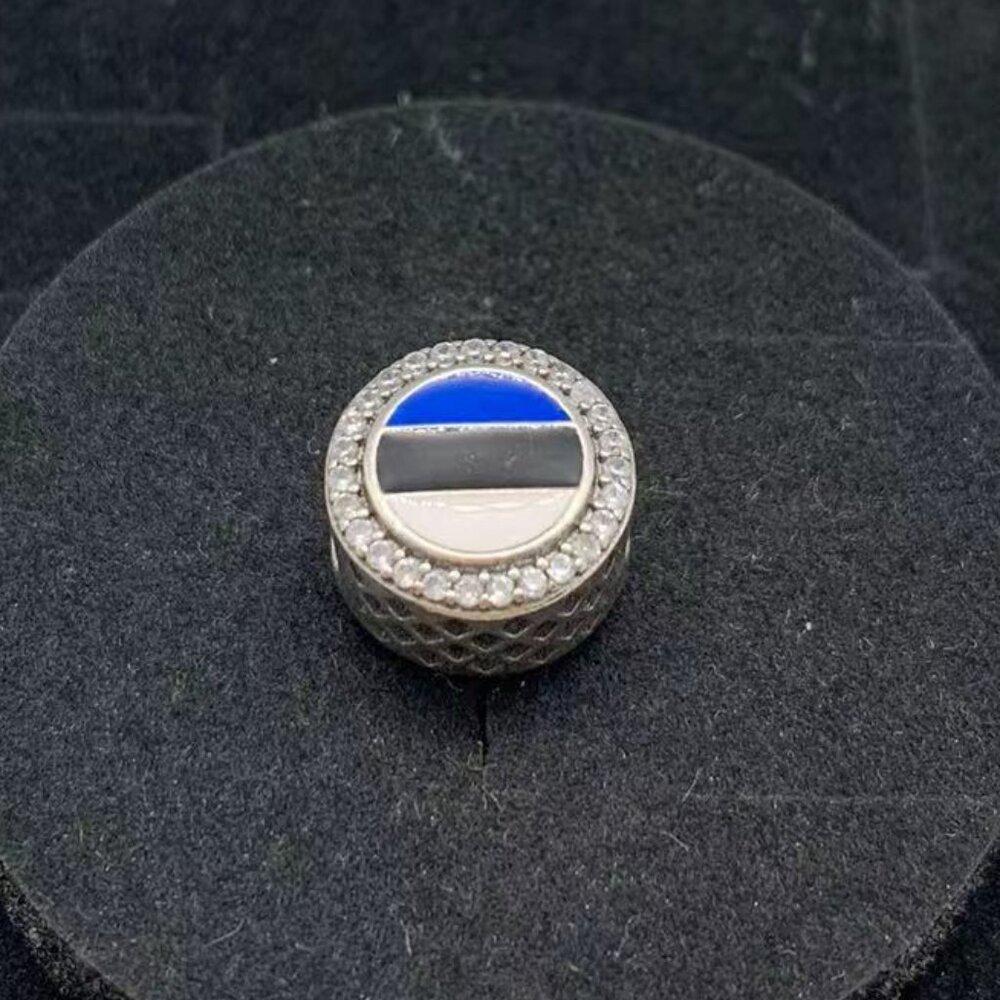 Pandora Estonia Flag Round Charm